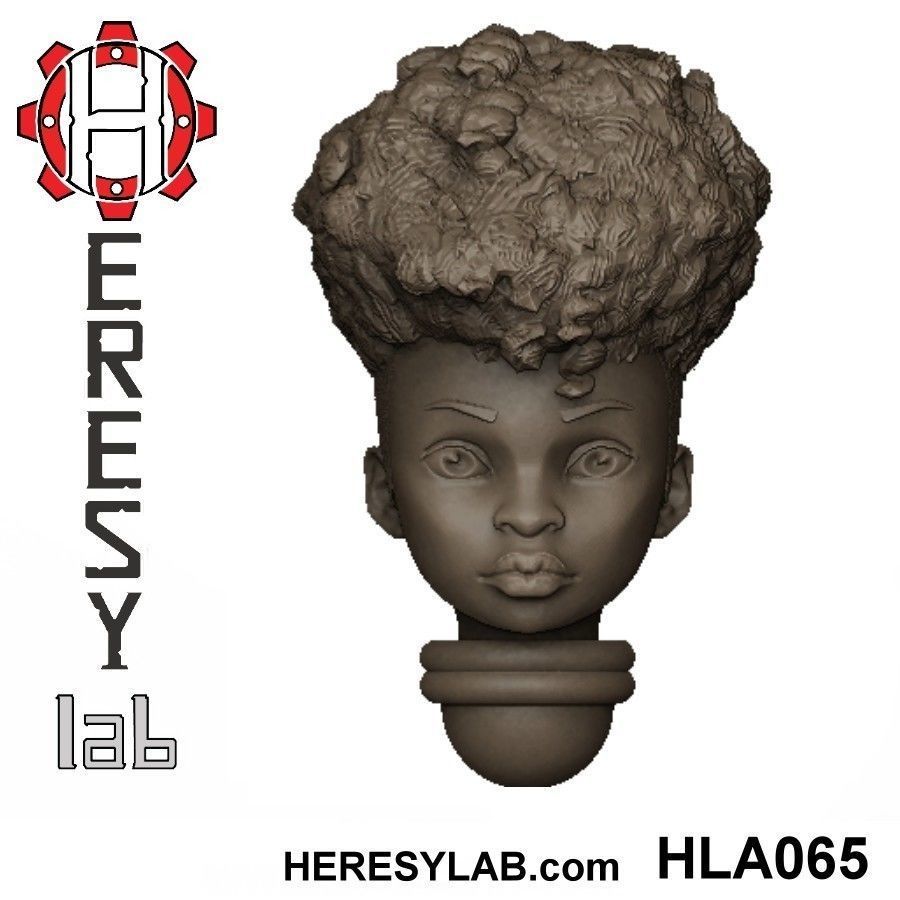 Heresylab - Female Sci-Fi heads for conversions SET 2 of 21 3D print model_1