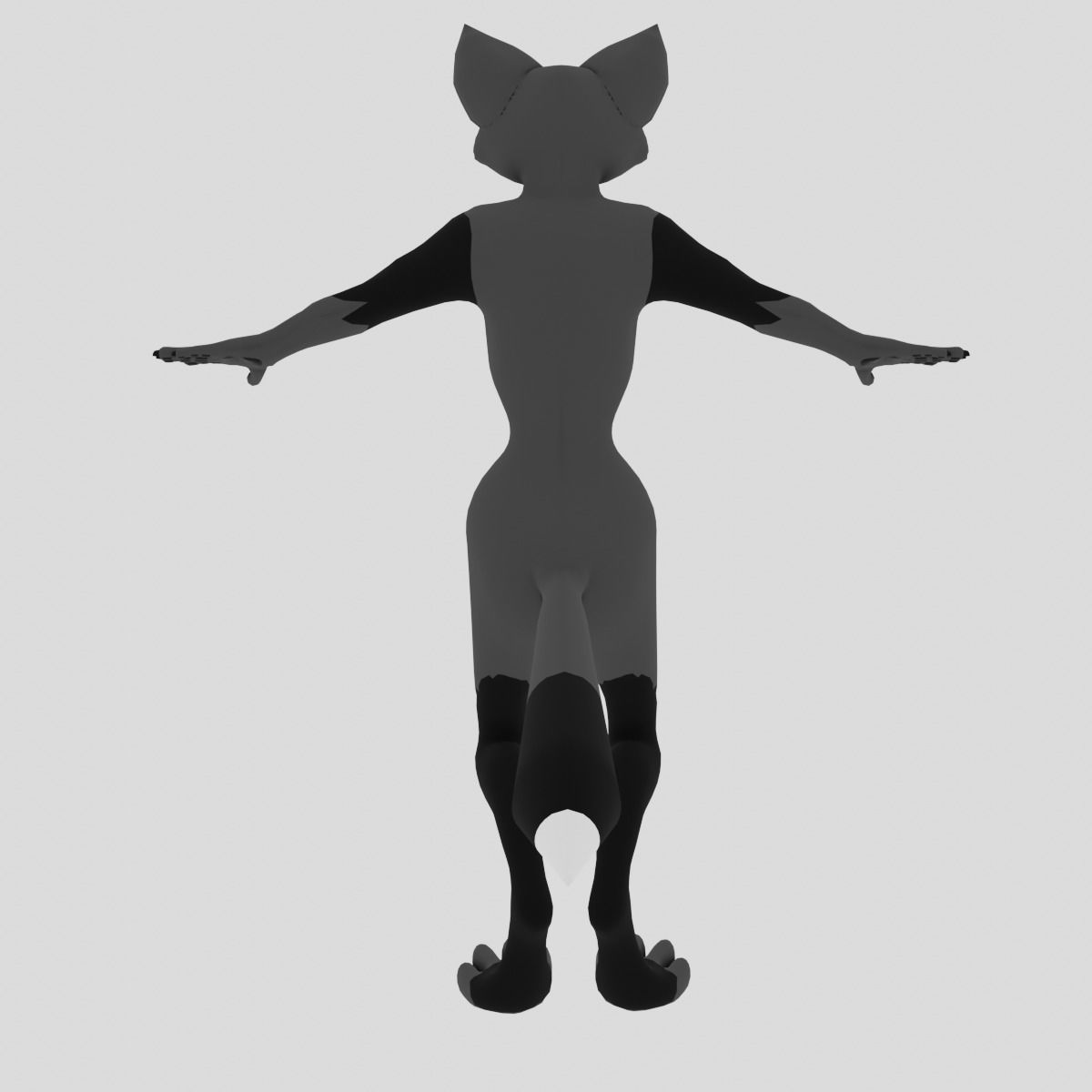 Rigged Foxy Base Character 3D model_3