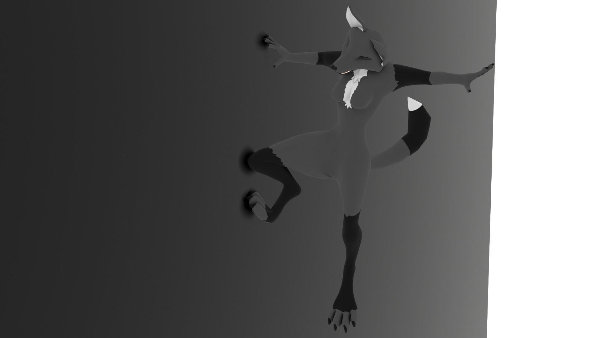Rigged Foxy Base Character 3D model_6