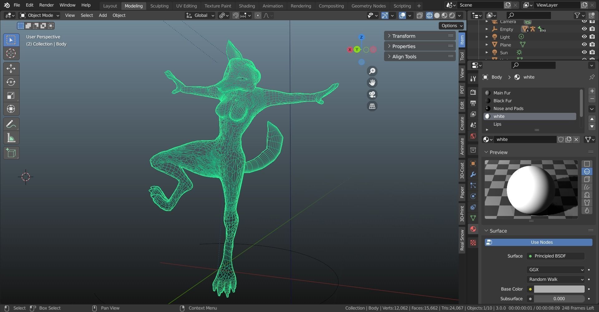 Rigged Foxy Base Character 3D model_7