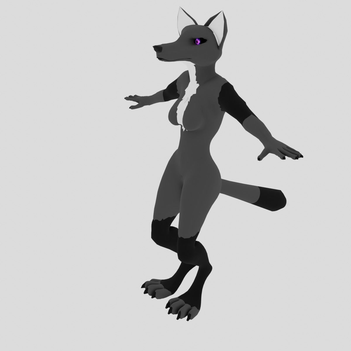 Rigged Foxy Base Character 3D model_2