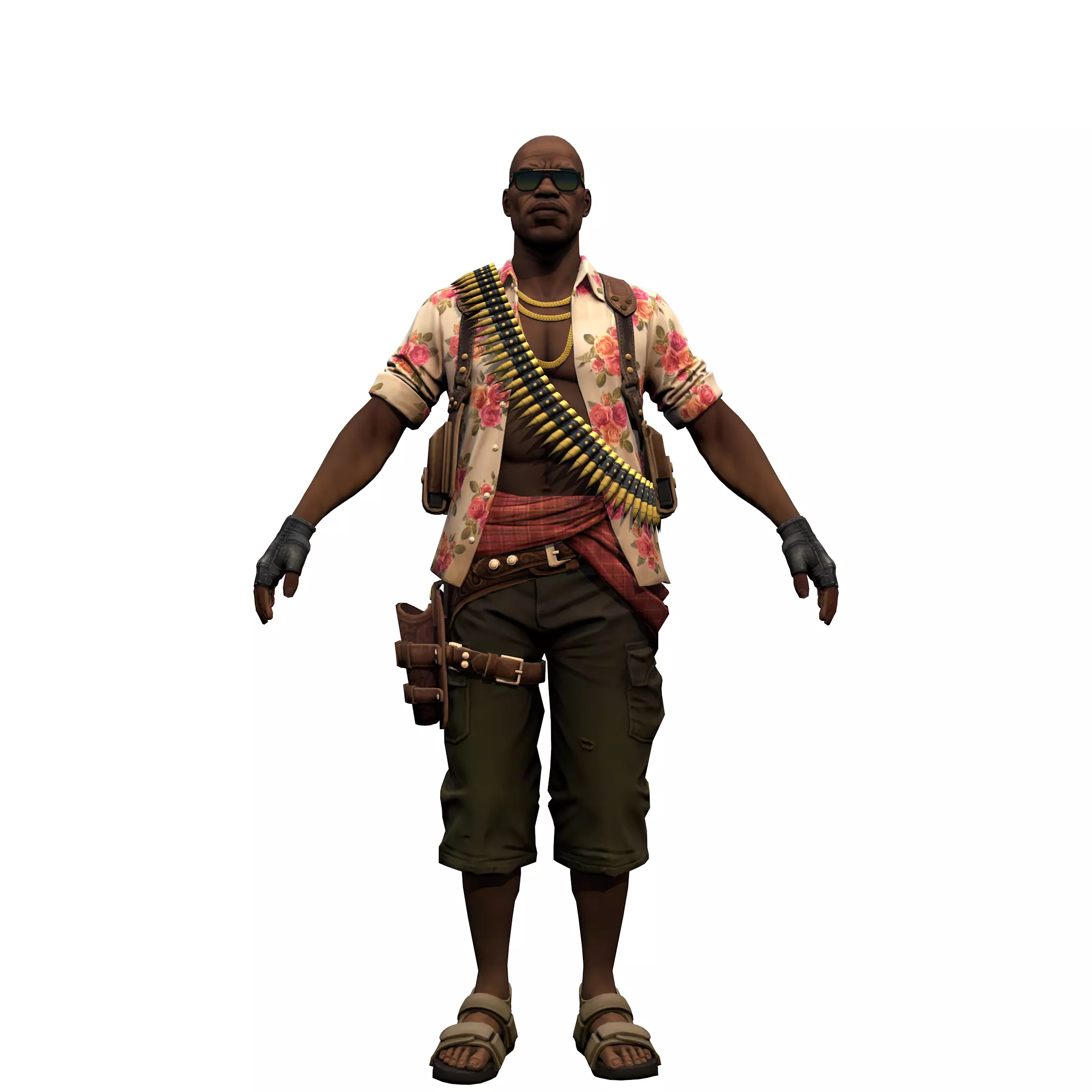 Agent from the game CSGO Elite Hunter Solman Partisans 3D model_0