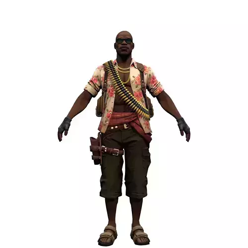 Agent from the game CSGO Elite Hunter Solman Partisans 3D model