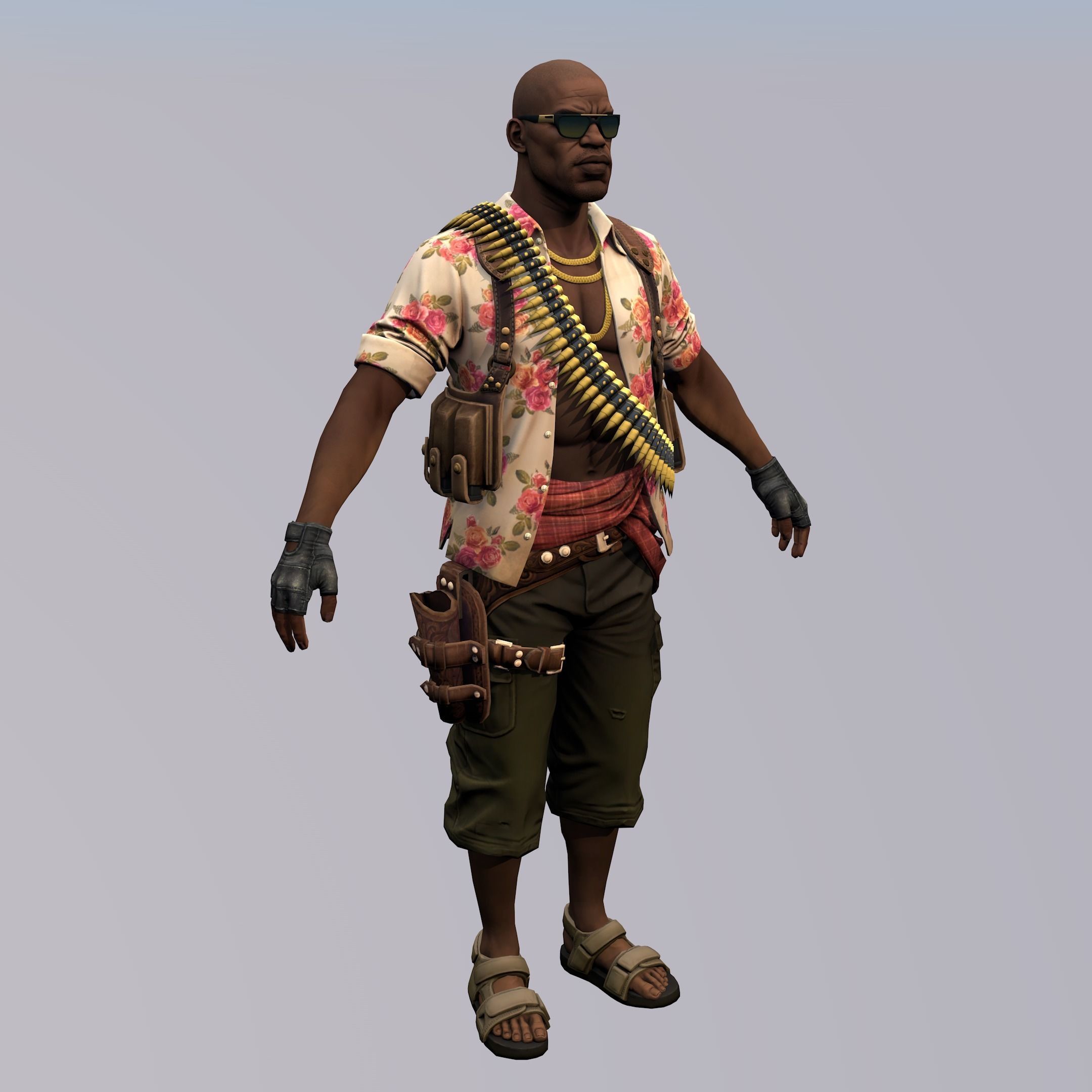 Agent from the game CSGO Elite Hunter Solman Partisans 3D model_3
