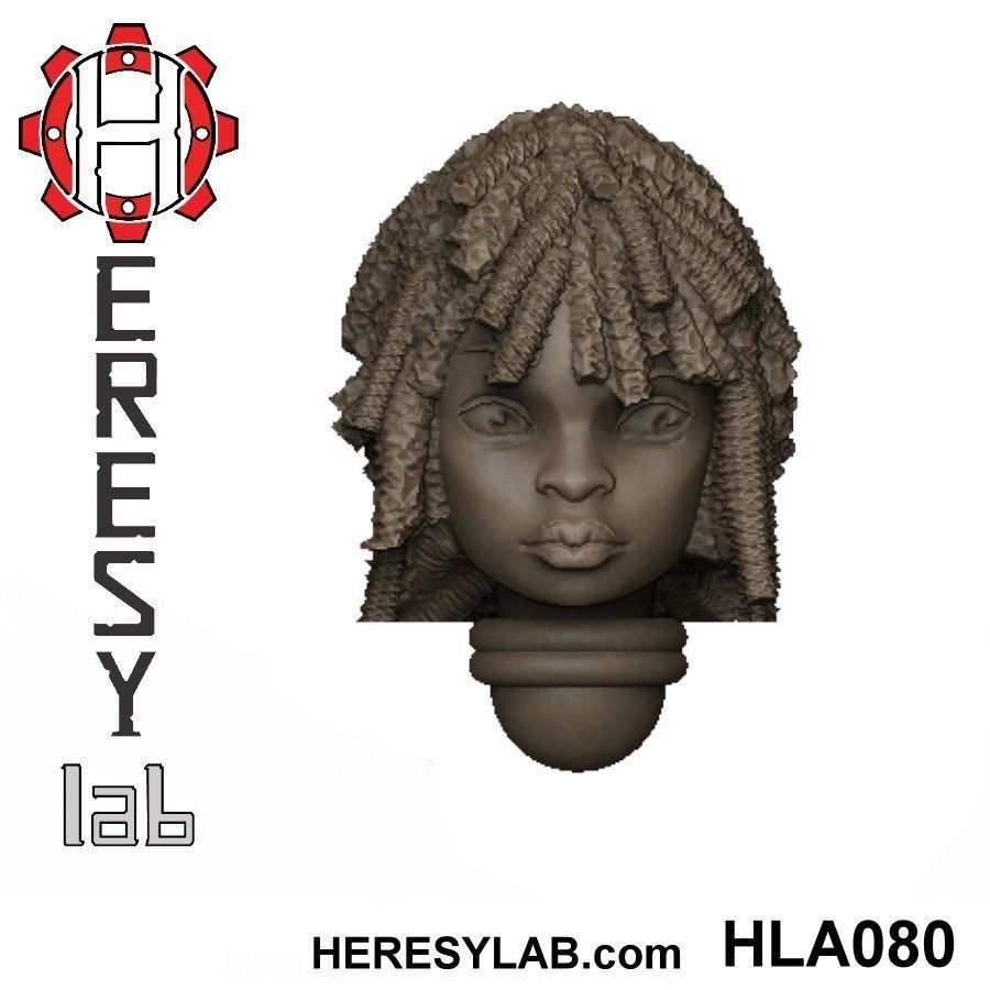 Heresylab - Female Sci-Fi heads for conversions SET 4 of 21 3D print model_4