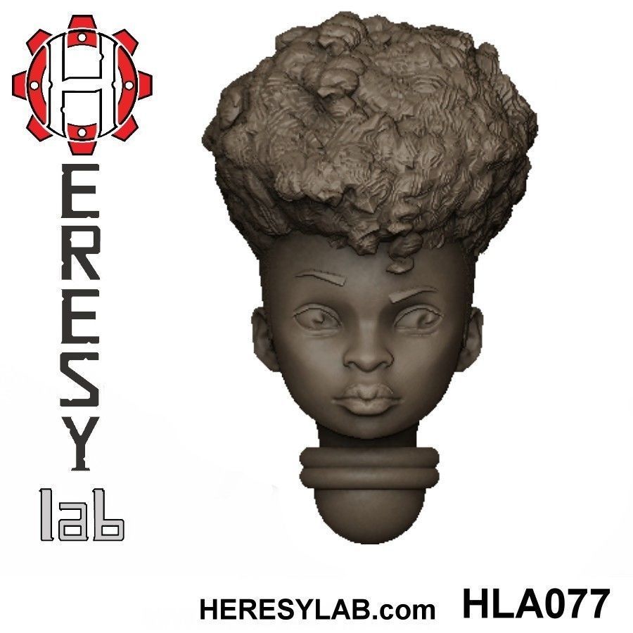 Heresylab - Female Sci-Fi heads for conversions SET 4 of 21 3D print model_1