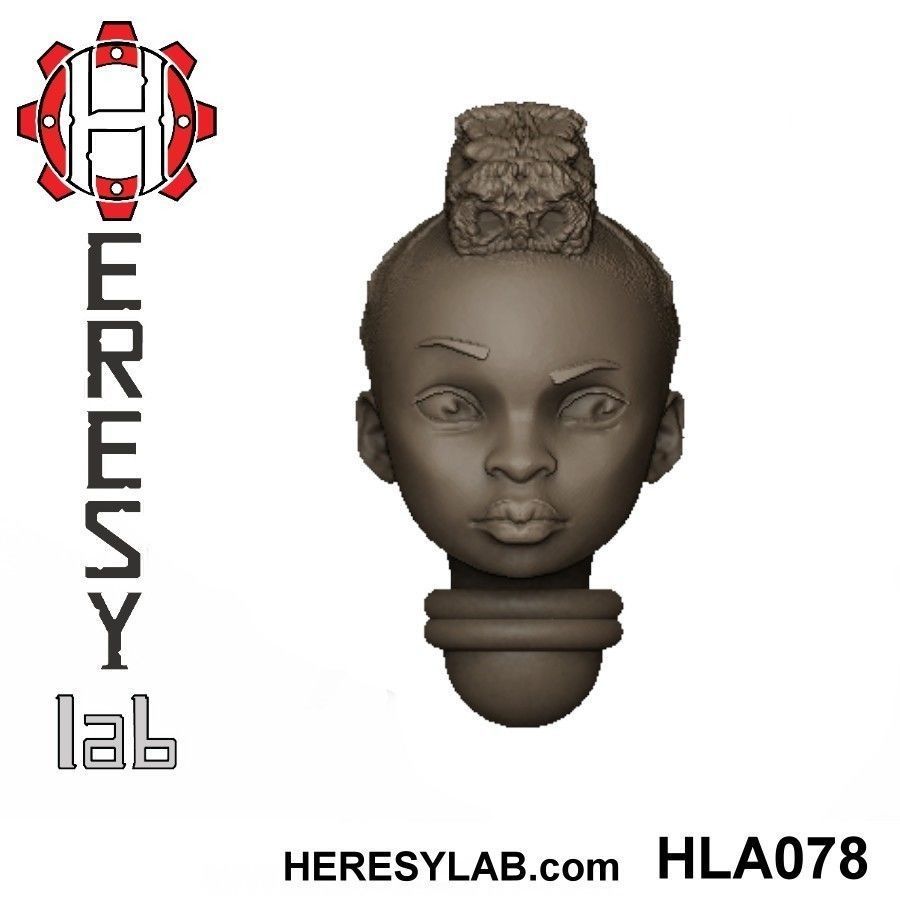 Heresylab - Female Sci-Fi heads for conversions SET 4 of 21 3D print model_2