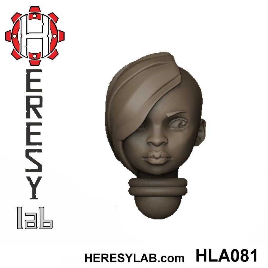 Heresylab - Female Sci-Fi heads for conversions SET 4 of 21 3D print model_5