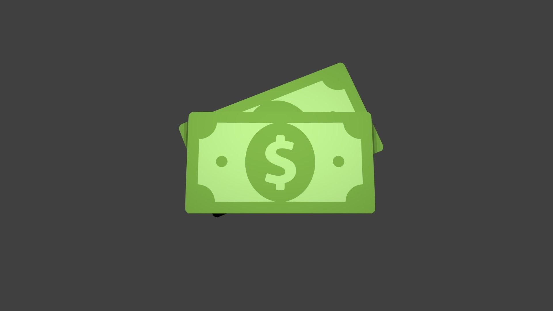 Dollar bill Low-poly 3D model_1