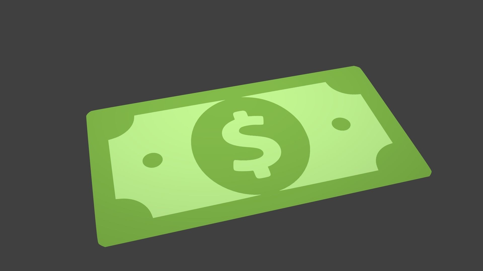 Dollar bill Low-poly 3D model_2