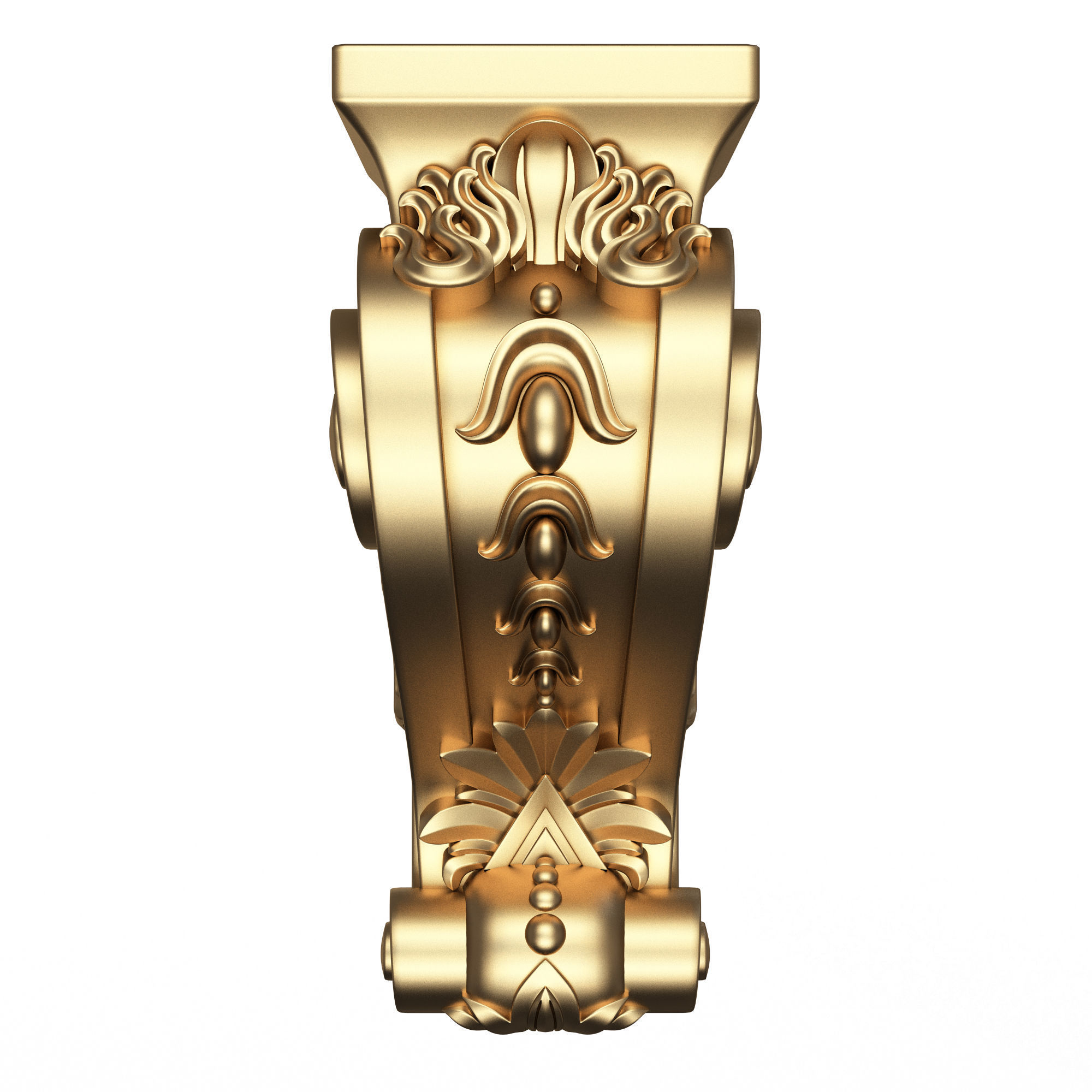 Corbel Carved 07 Low-poly 3D model_6