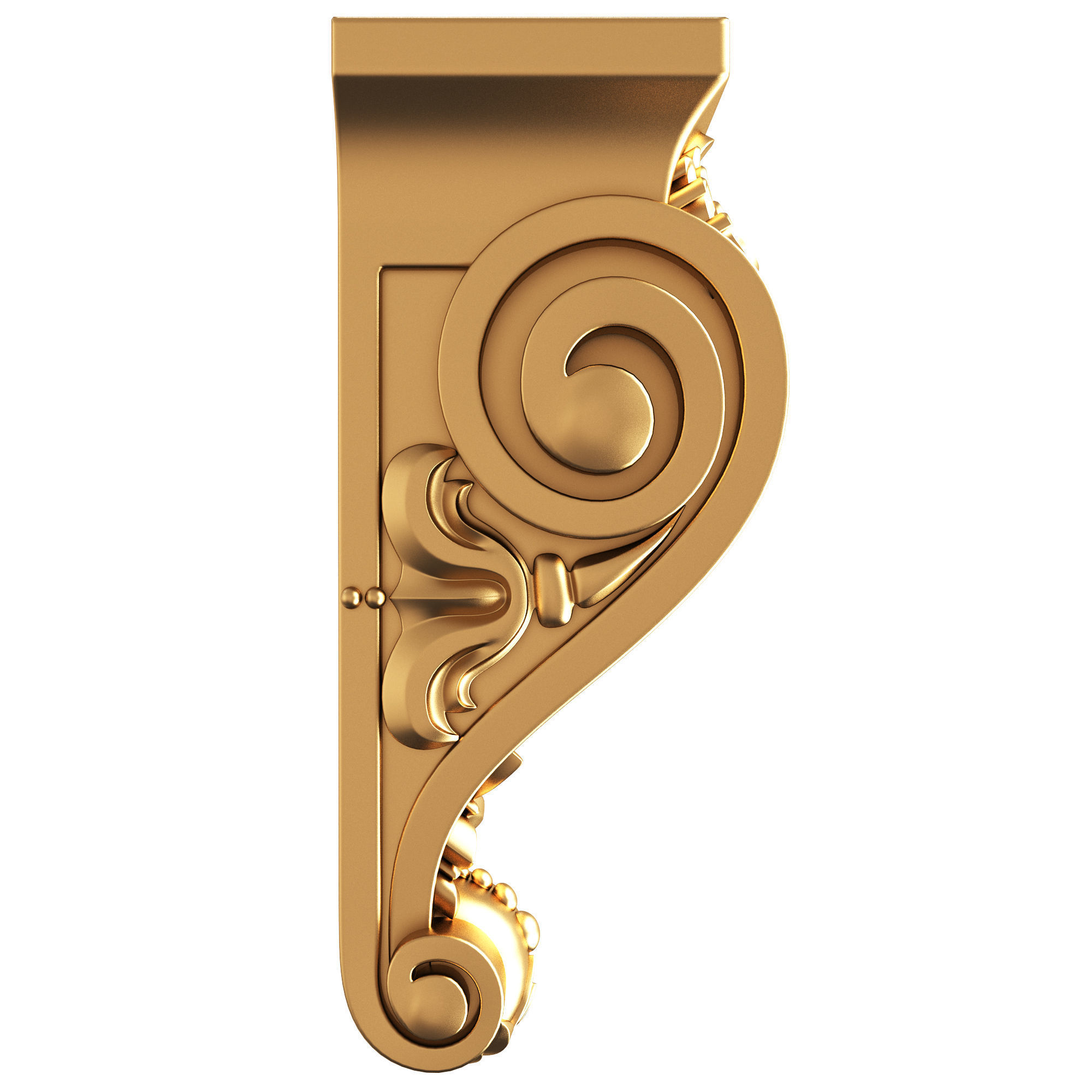 Corbel Carved 07 Low-poly 3D model_5