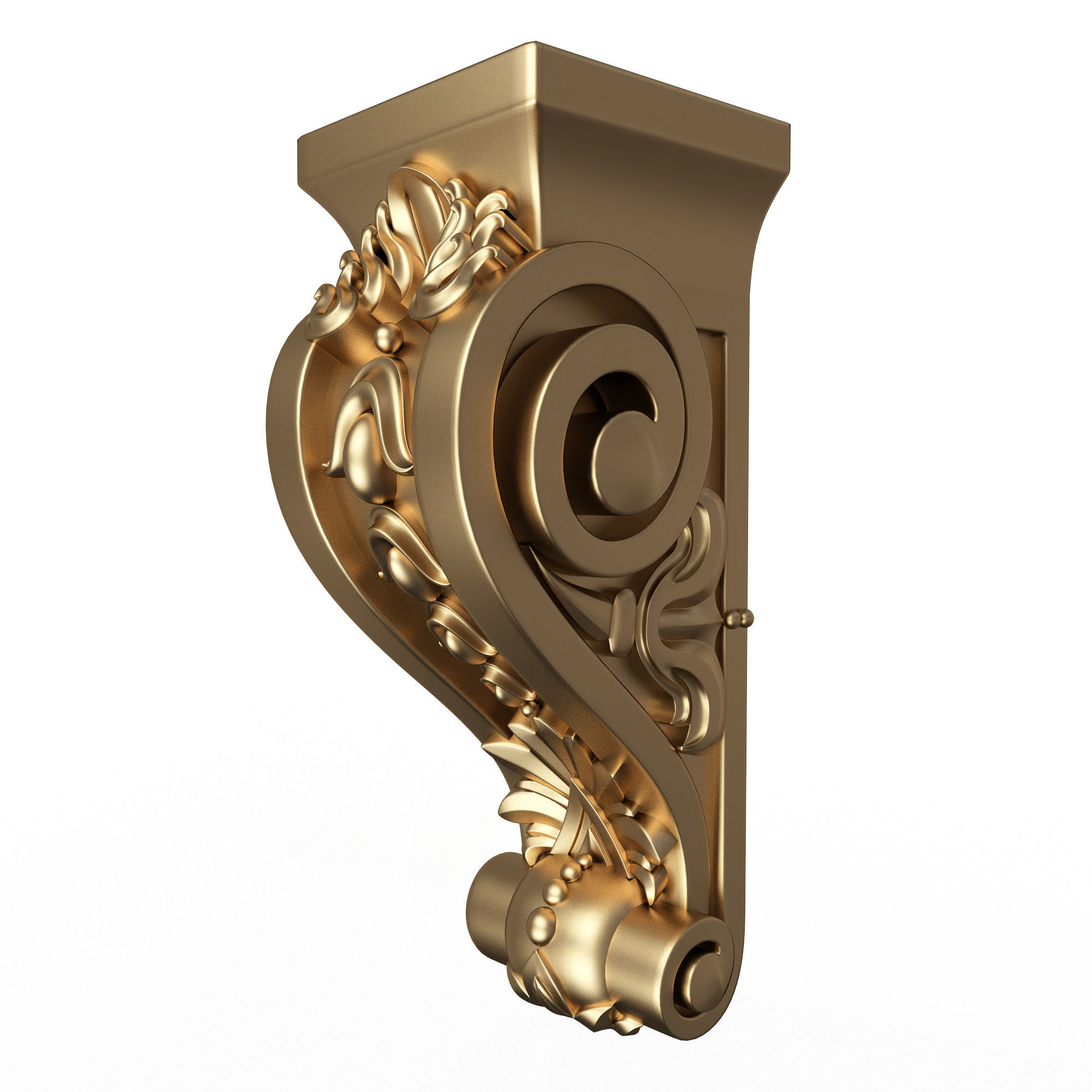 Corbel Carved 07 Low-poly 3D model_2