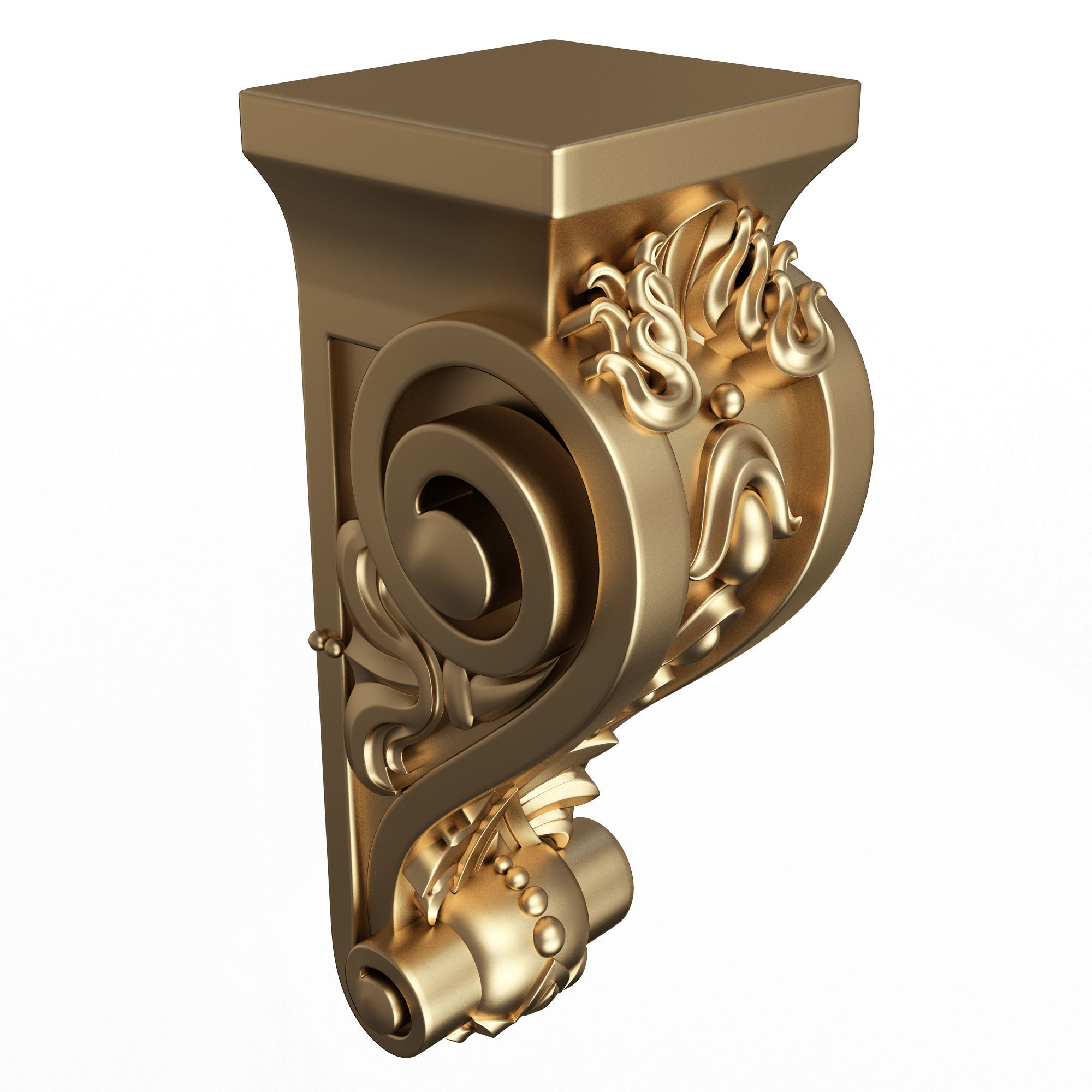 Corbel Carved 07 Low-poly 3D model_3