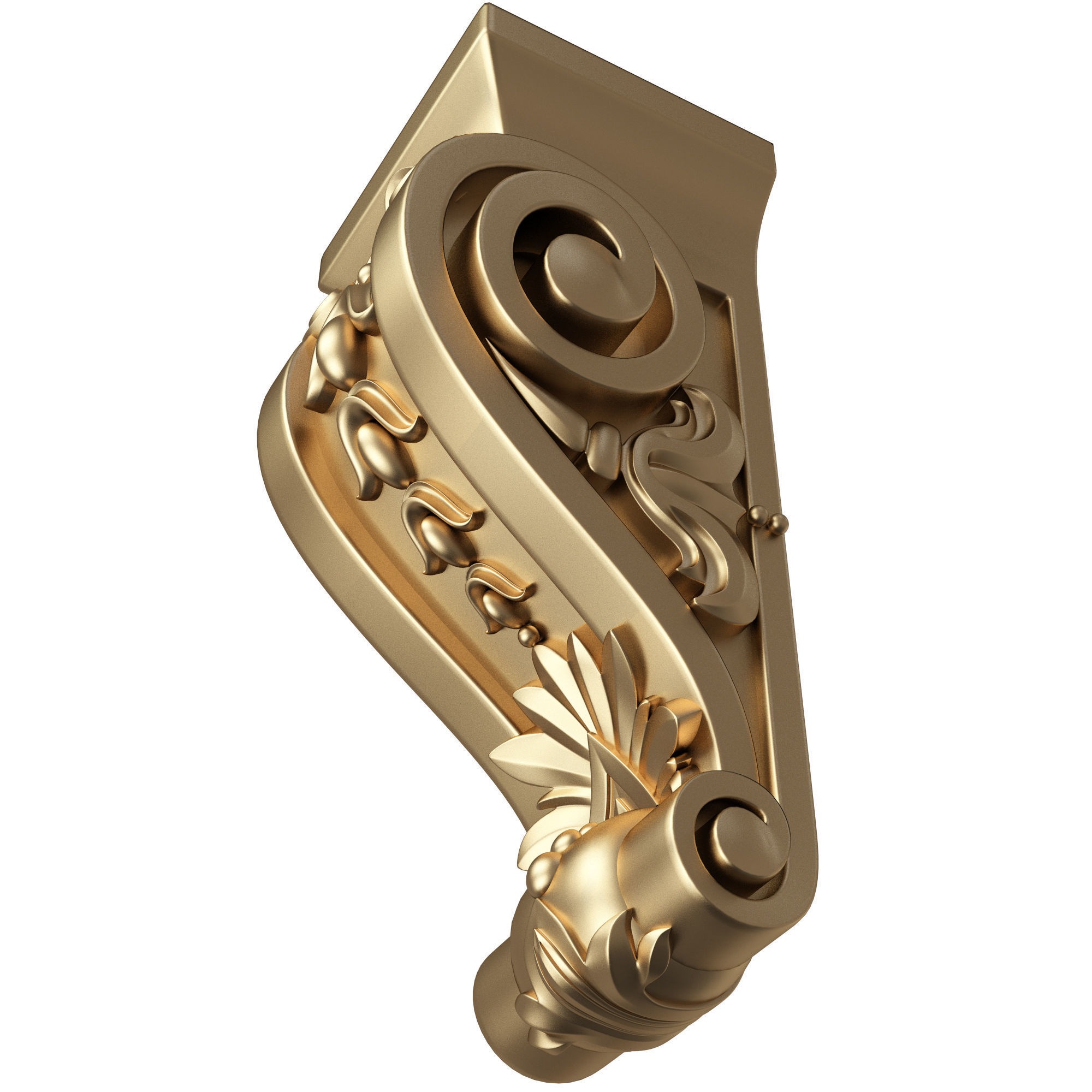 Corbel Carved 07 Low-poly 3D model_4