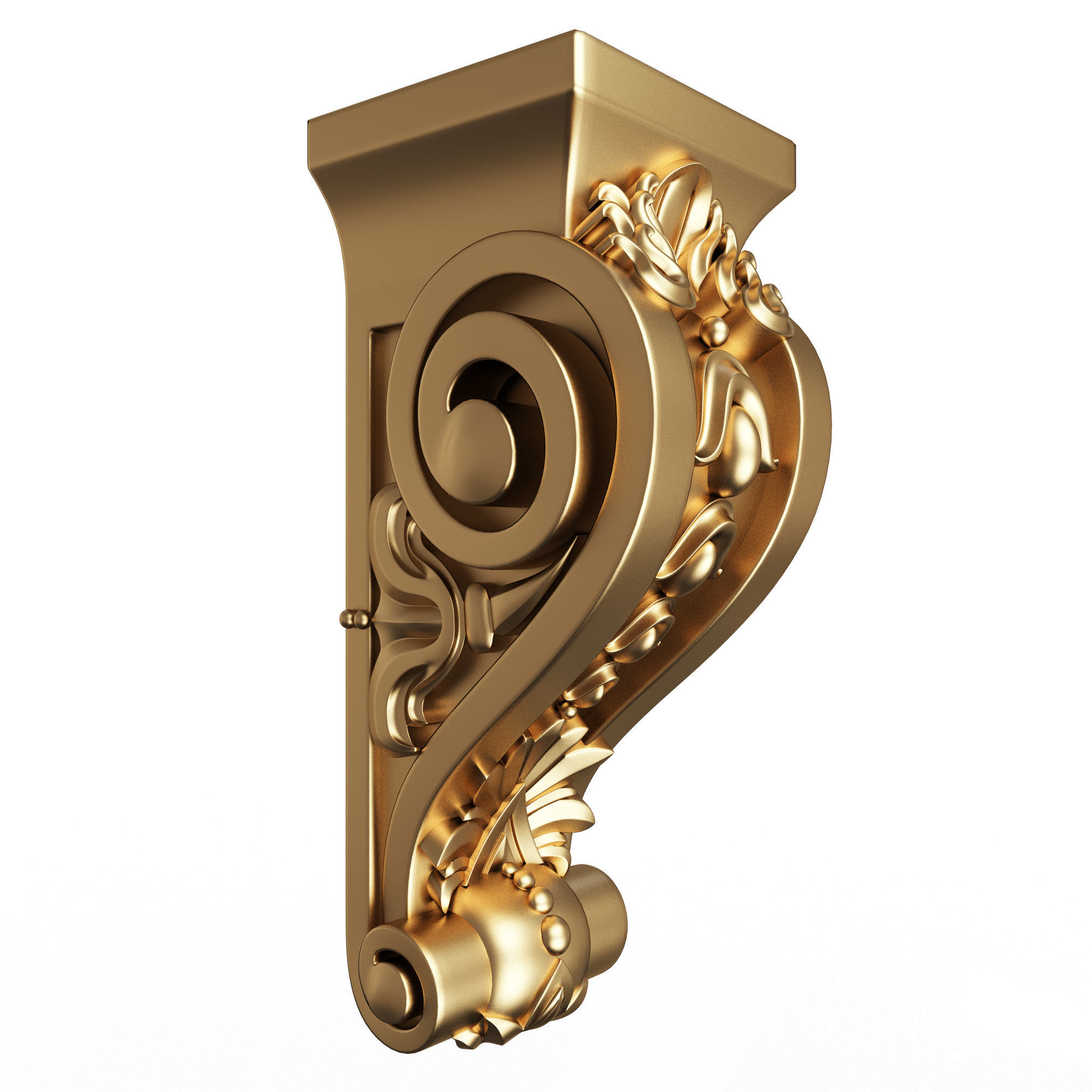 Corbel Carved 07 Low-poly 3D model_1