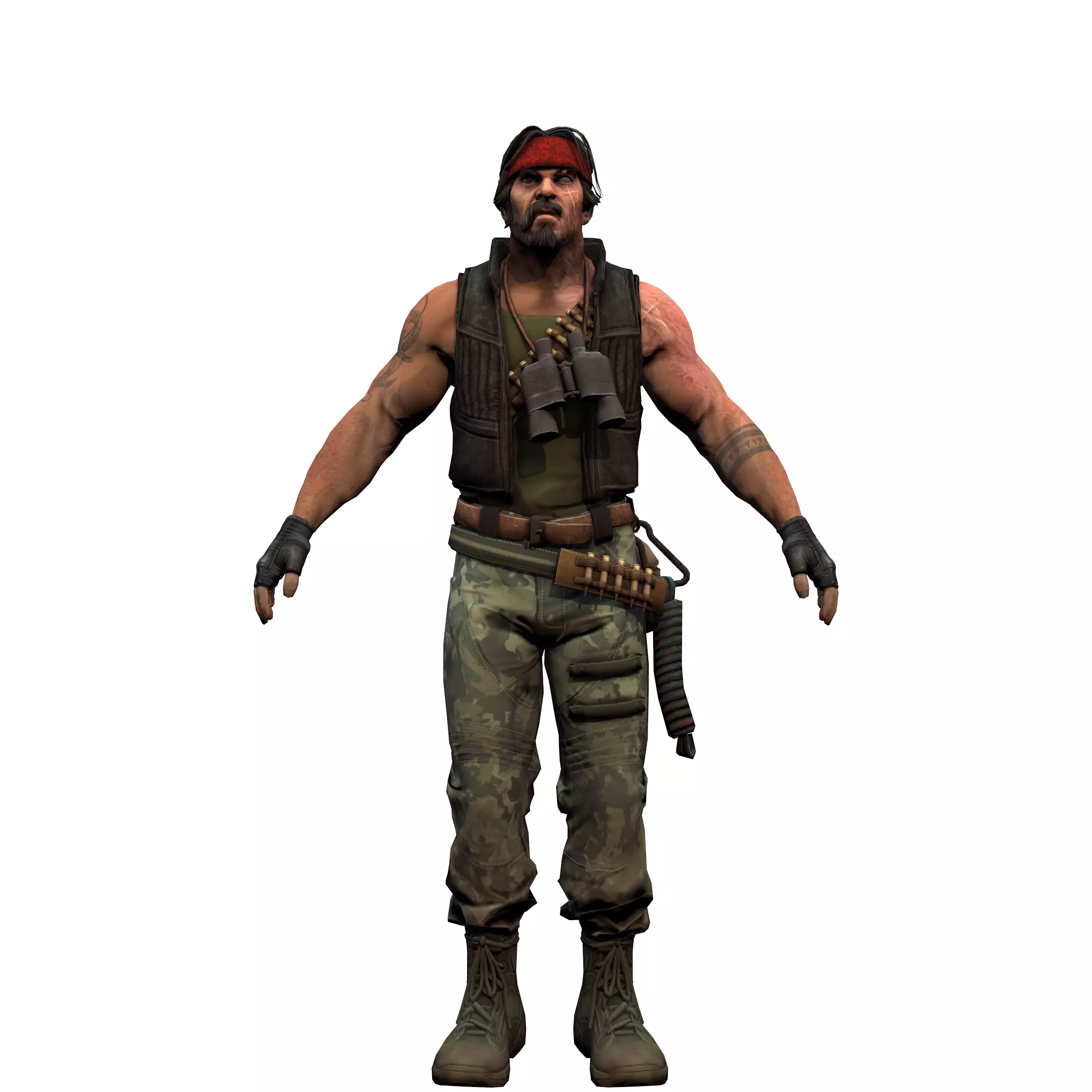 Agent from the game CSGO Cresswater Lean partisans 3D model_0
