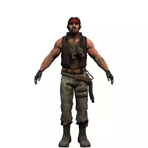 Agent from the game CSGO Cresswater Lean partisans 3D model