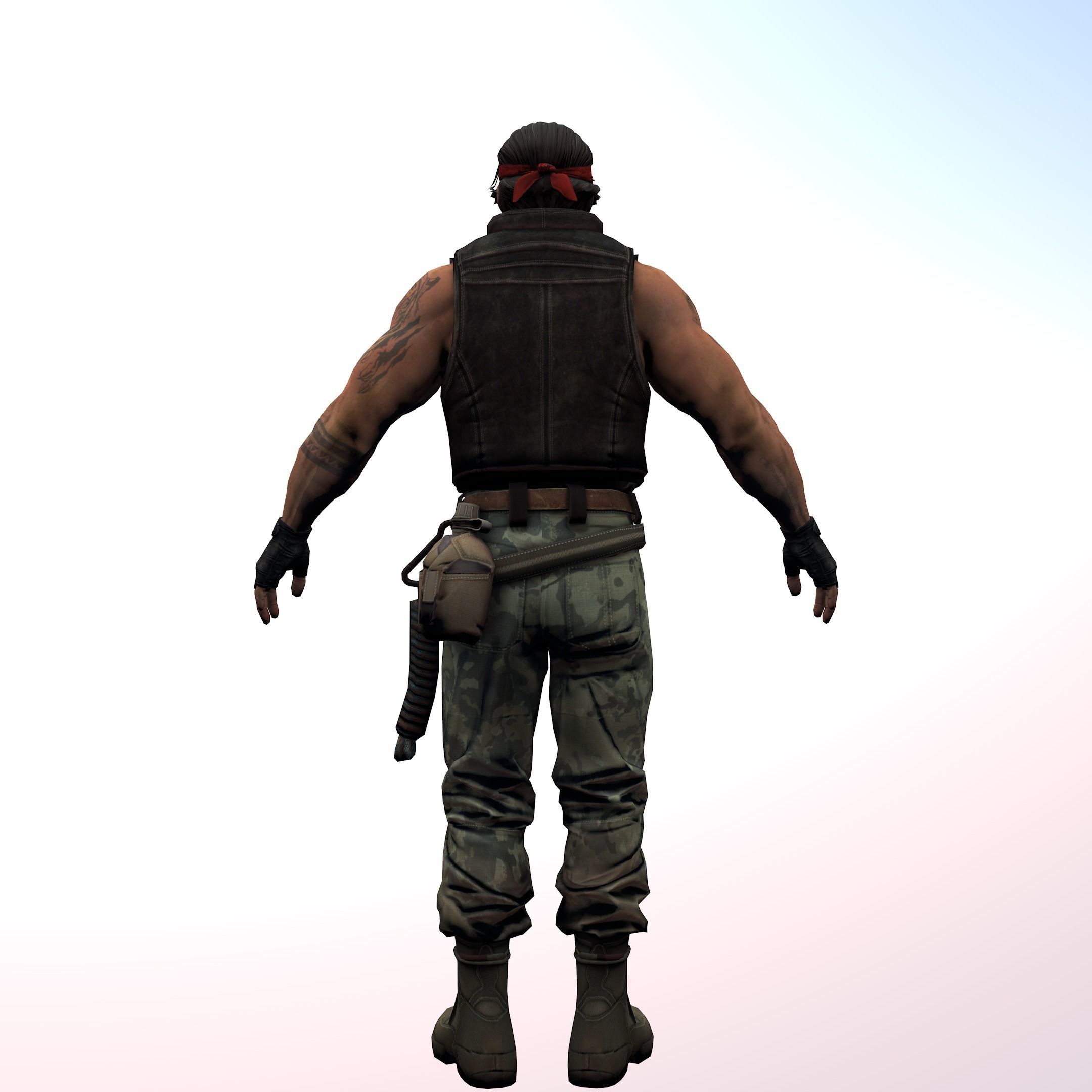 Agent from the game CSGO Cresswater Lean partisans 3D model_2