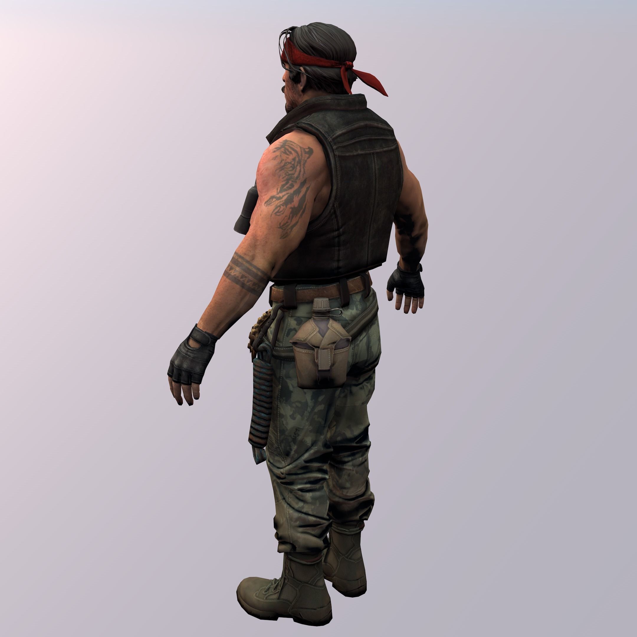 Agent from the game CSGO Cresswater Lean partisans 3D model_5