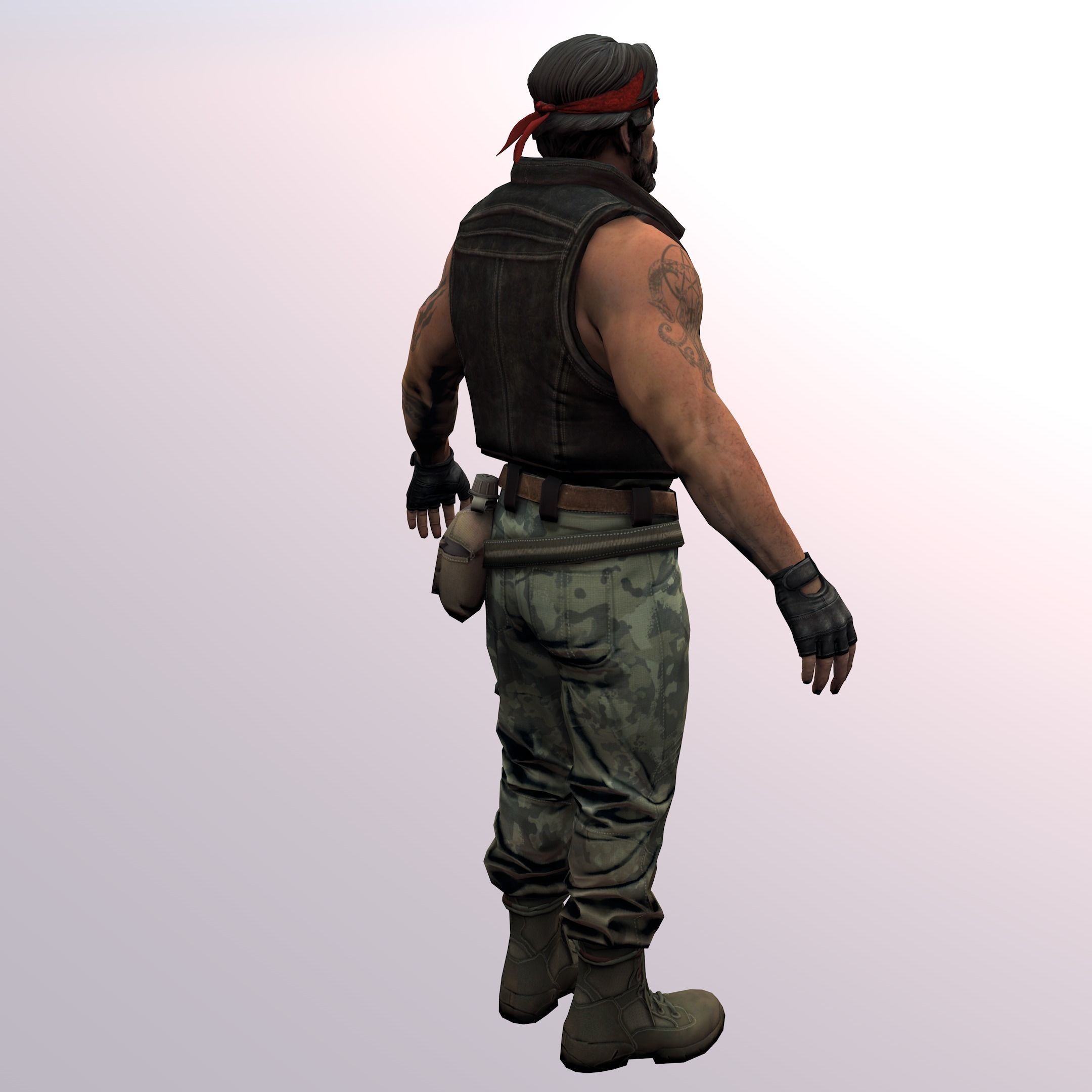 Agent from the game CSGO Cresswater Lean partisans 3D model_6