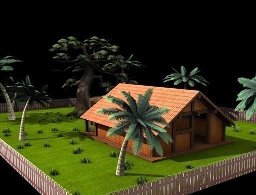 Digger House Free 3D model
