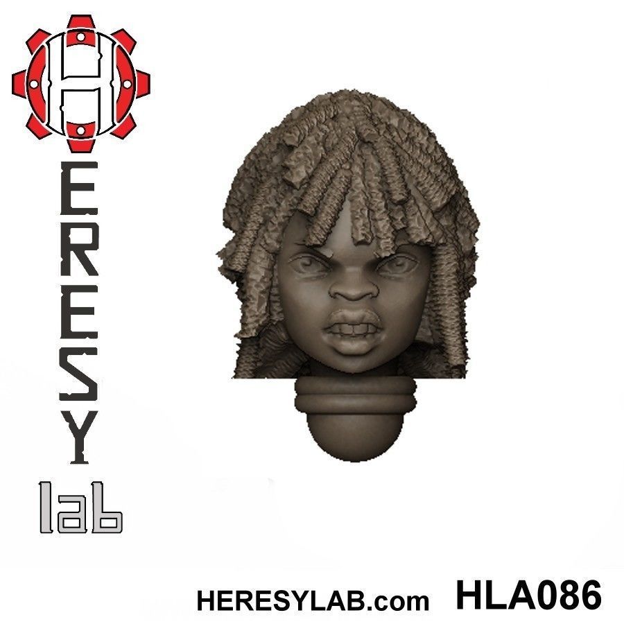 Heresylab - Female Sci-Fi heads for conversions SET 5 of 21 3D print model_4