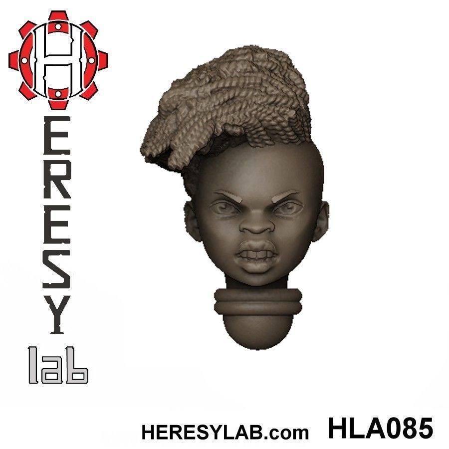 Heresylab - Female Sci-Fi heads for conversions SET 5 of 21 3D print model_3