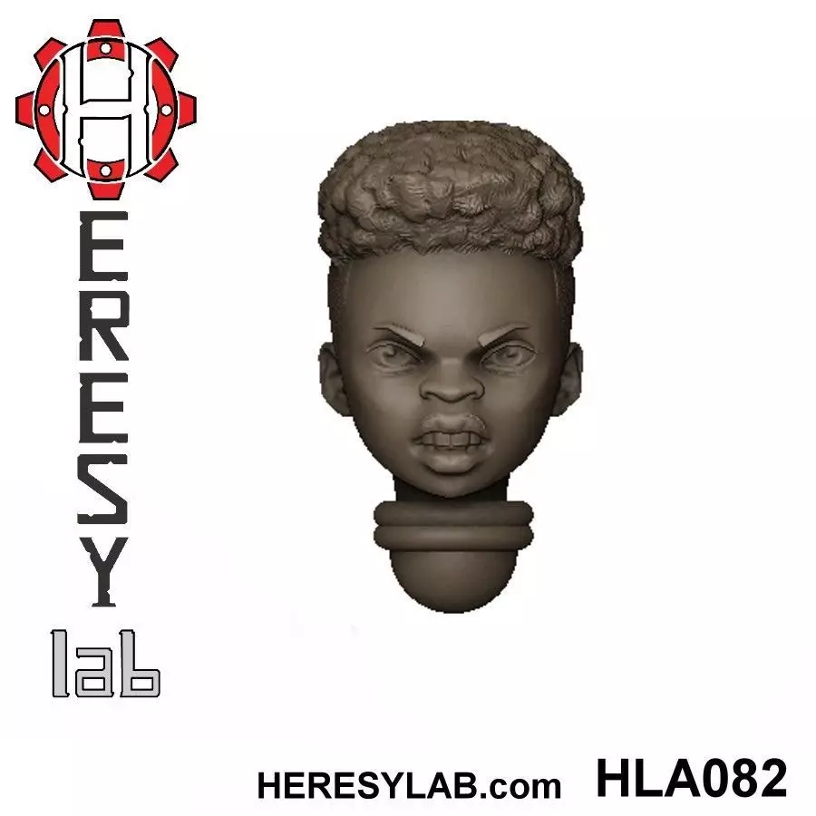 Heresylab - Female Sci-Fi heads for conversions SET 5 of 21 3D print model_0