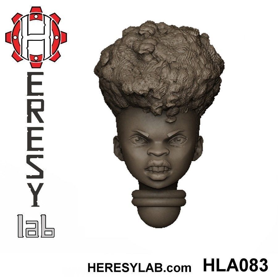 Heresylab - Female Sci-Fi heads for conversions SET 5 of 21 3D print model_1