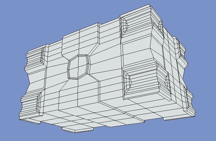 Obsidian Runebound Chest Low-poly 3D model_3