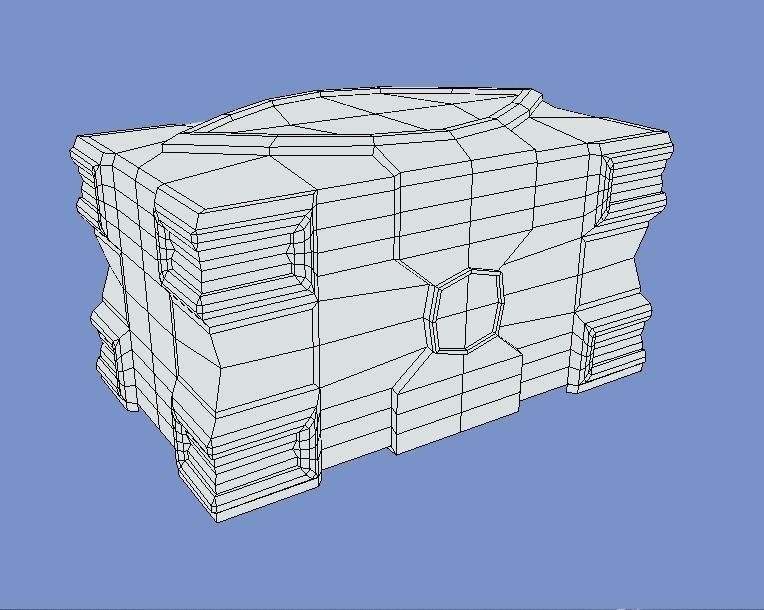 Obsidian Runebound Chest Low-poly 3D model_4