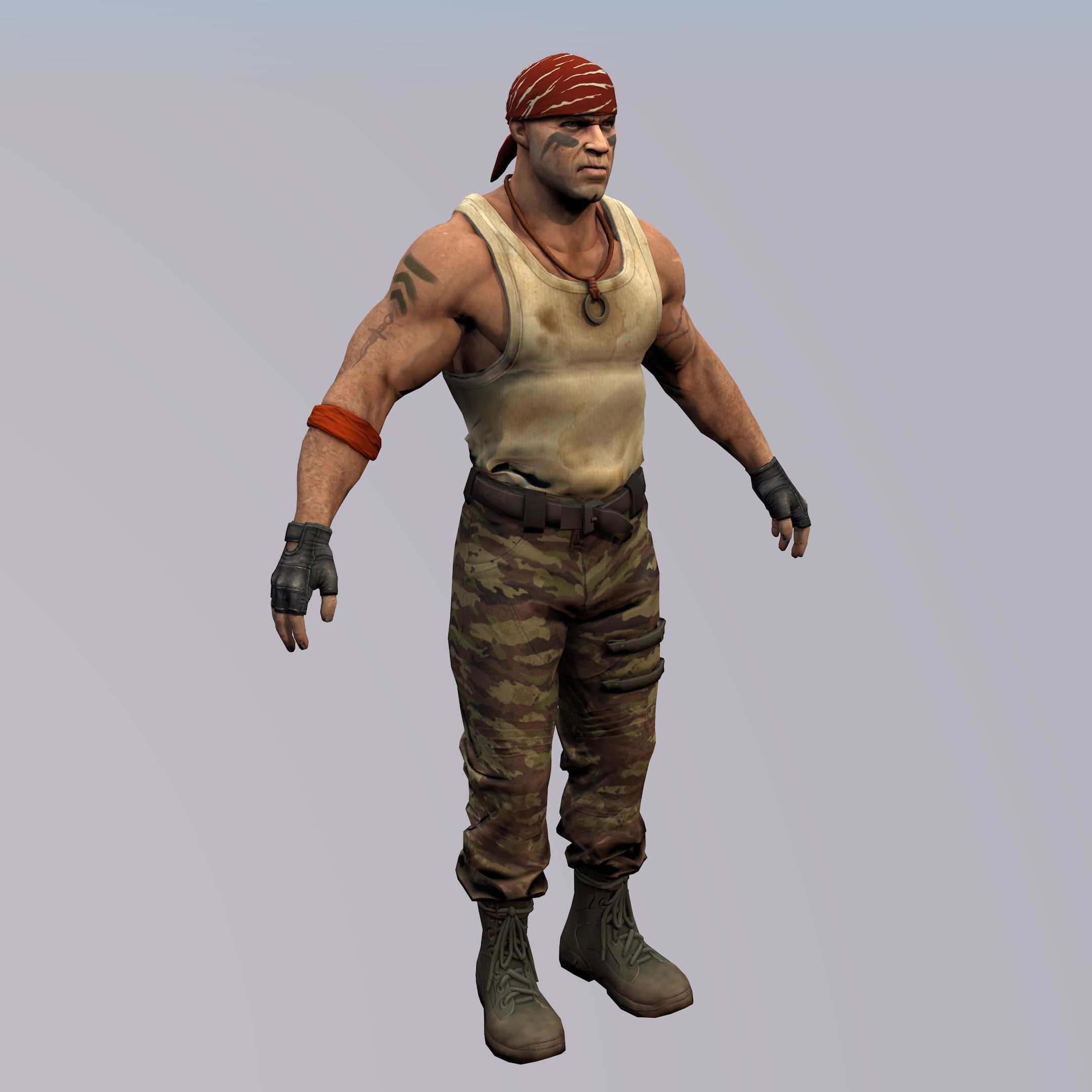 Agent from the game CSGO Overgrown Arno Partisans 3D model_3
