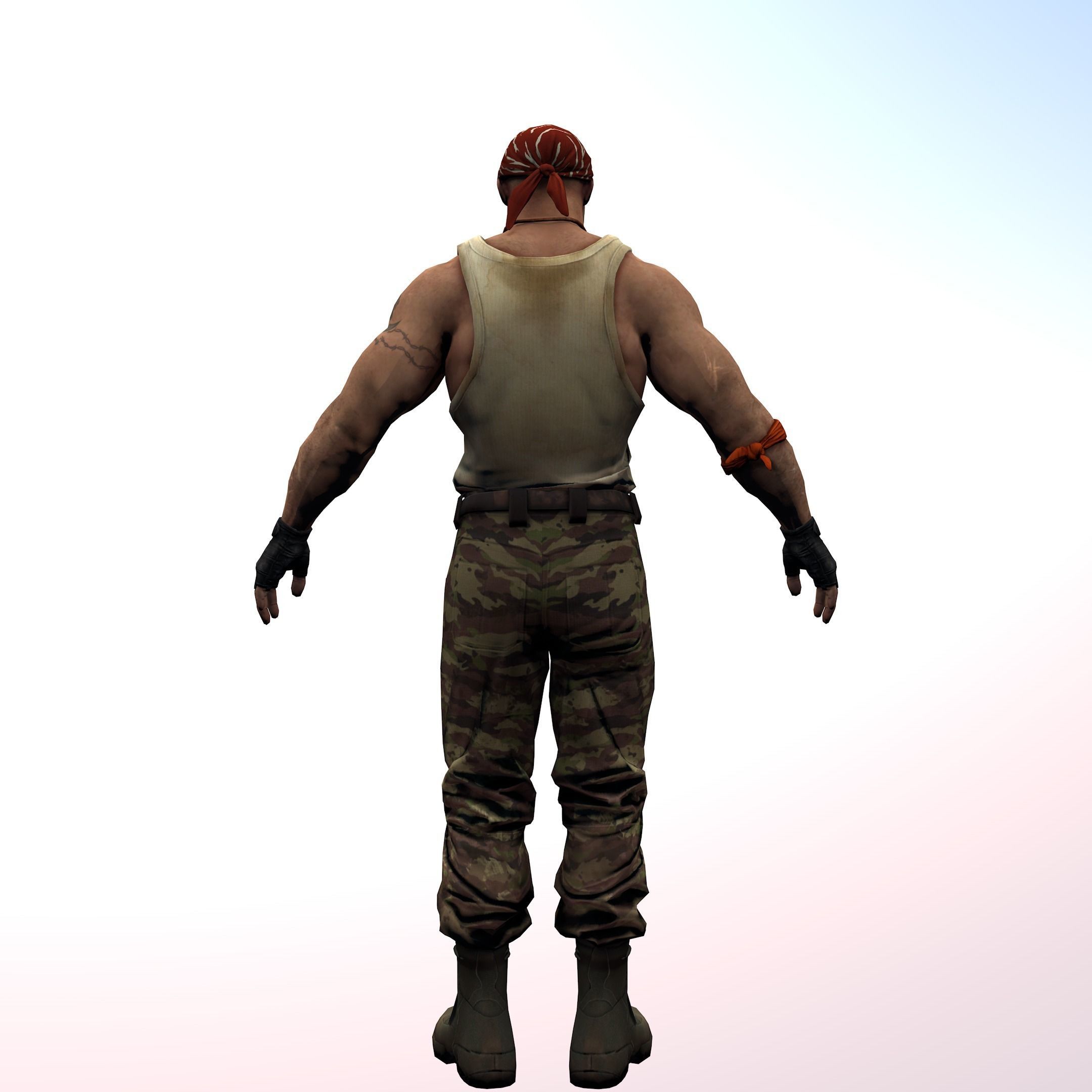 Agent from the game CSGO Overgrown Arno Partisans 3D model_2