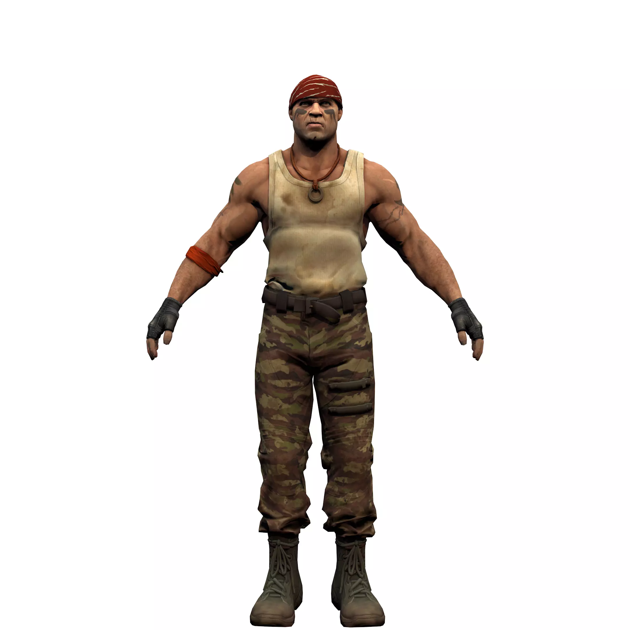 Agent from the game CSGO Overgrown Arno Partisans 3D model_0