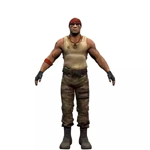 Agent from the game CSGO Overgrown Arno Partisans 3D model