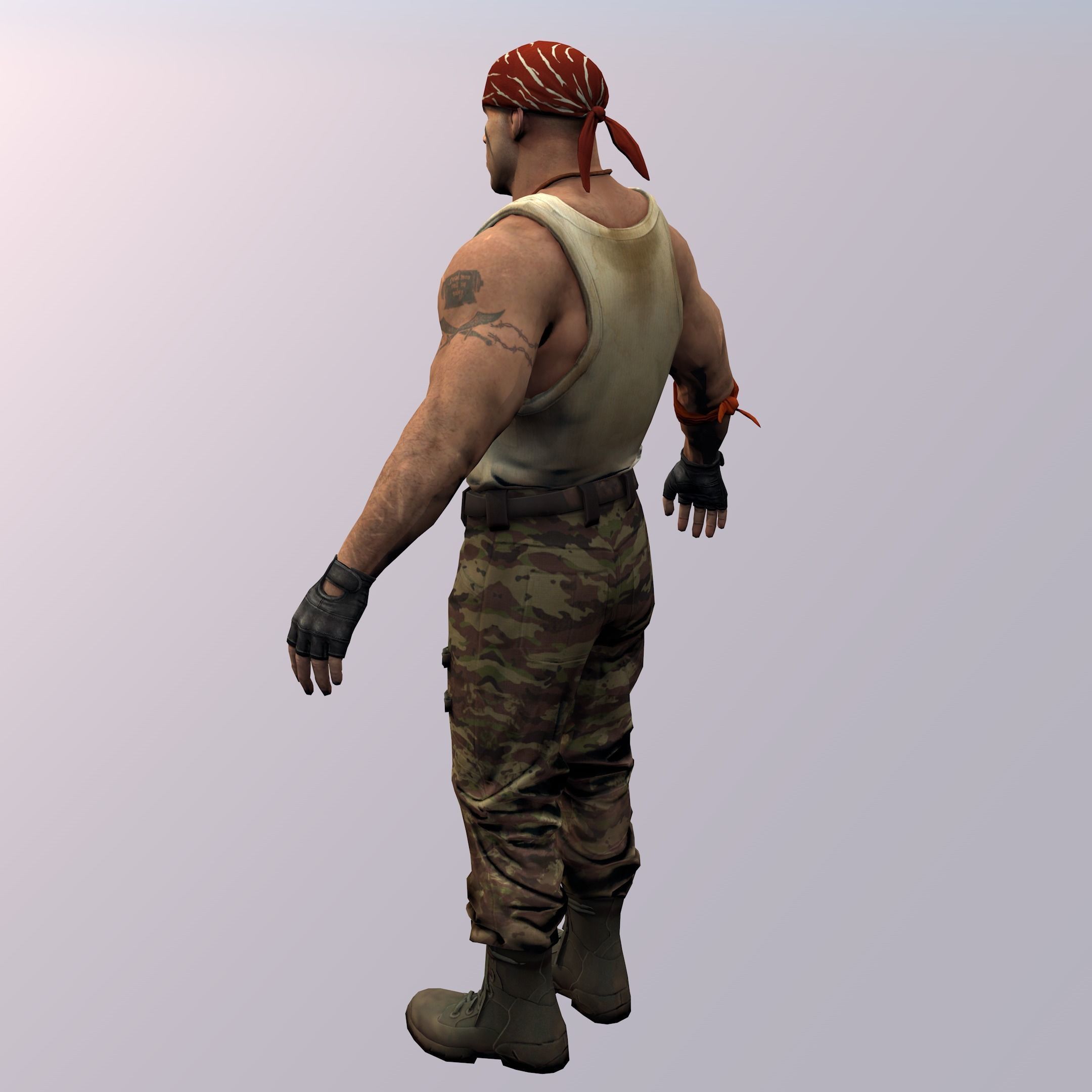 Agent from the game CSGO Overgrown Arno Partisans 3D model_5