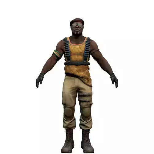 Agent from the game CSGO Colonel Mangos Dabisi Partisans 3D model