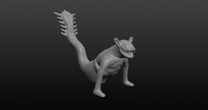 Enemy squirrel Low-poly 3D model