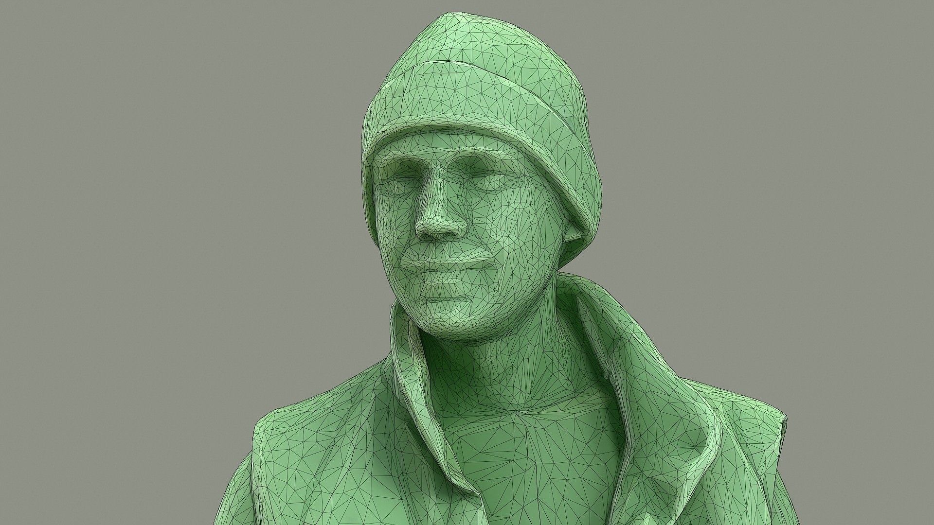 Greetings man in knitted vest 3D model_9