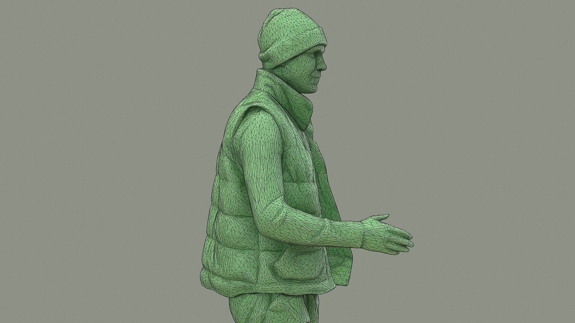 Greetings man in knitted vest 3D model_17