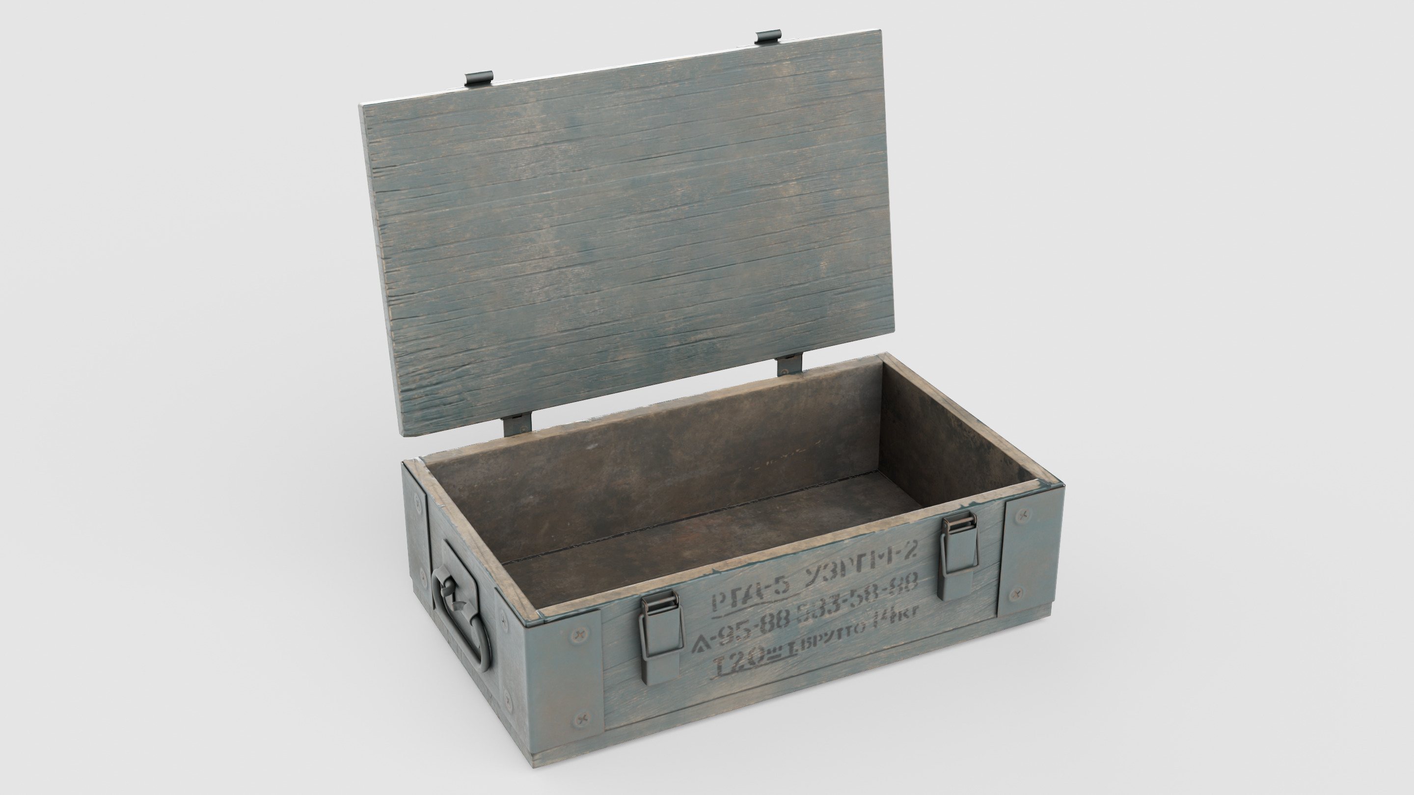 Military grenade box Low-poly 3D model_11