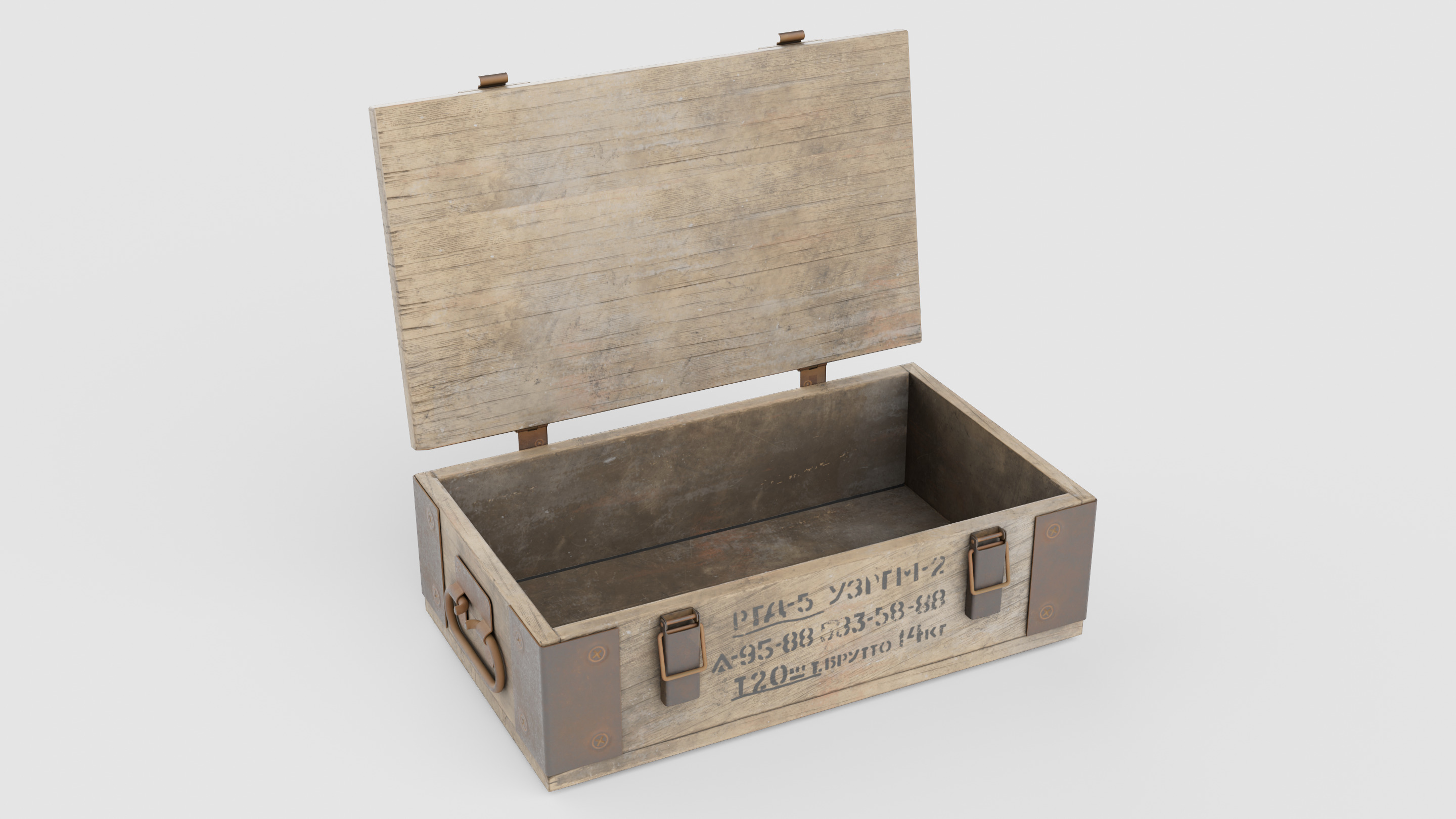 Military grenade box Low-poly 3D model_10