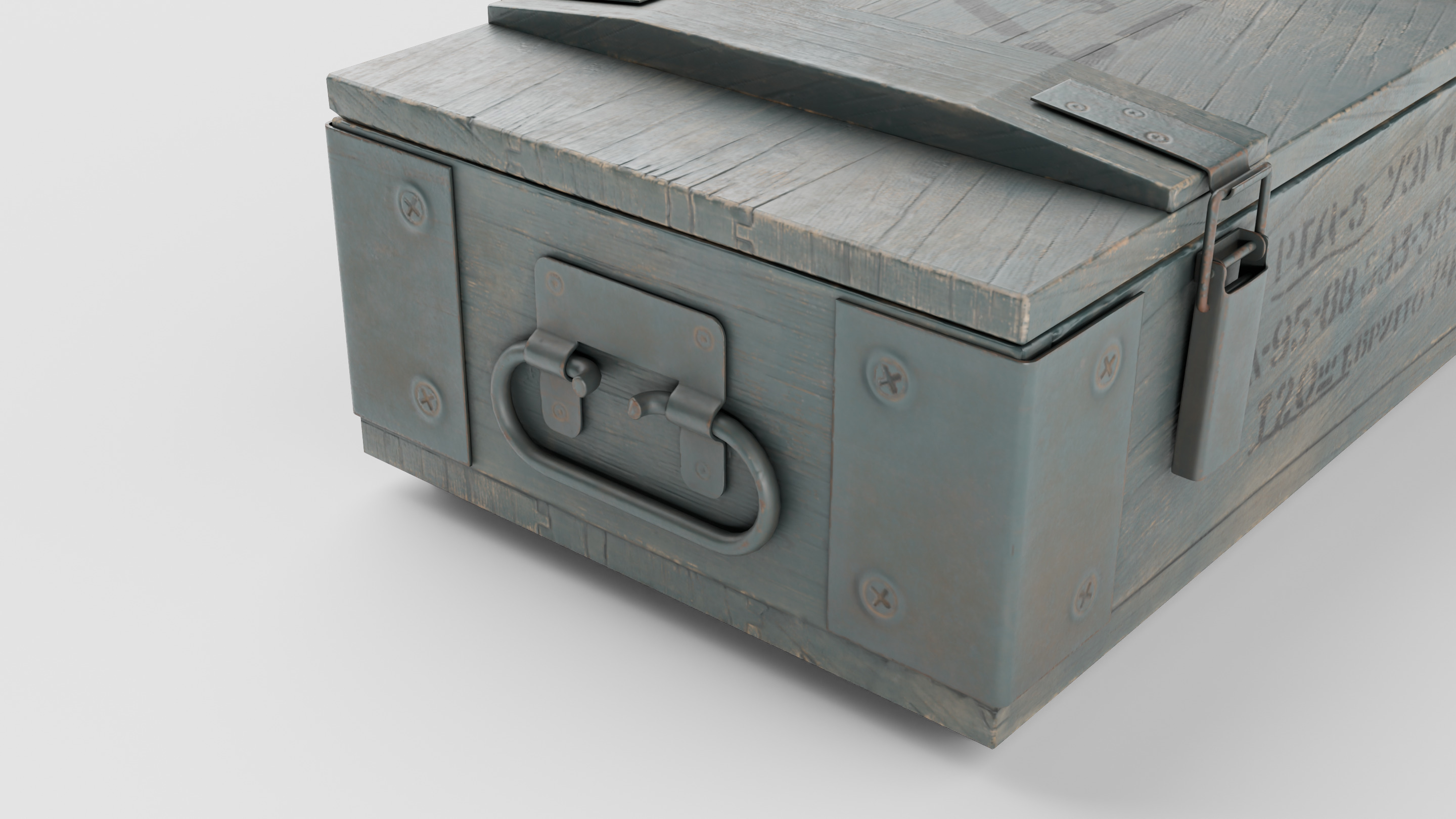 Military grenade box Low-poly 3D model_6
