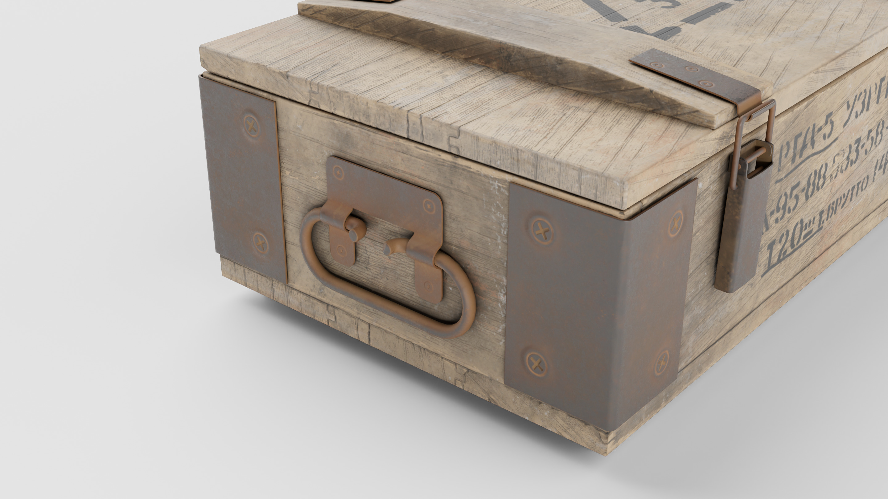 Military grenade box Low-poly 3D model_7