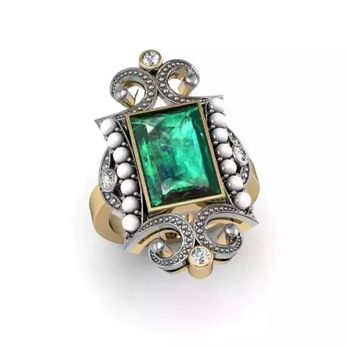 Ring with pearls