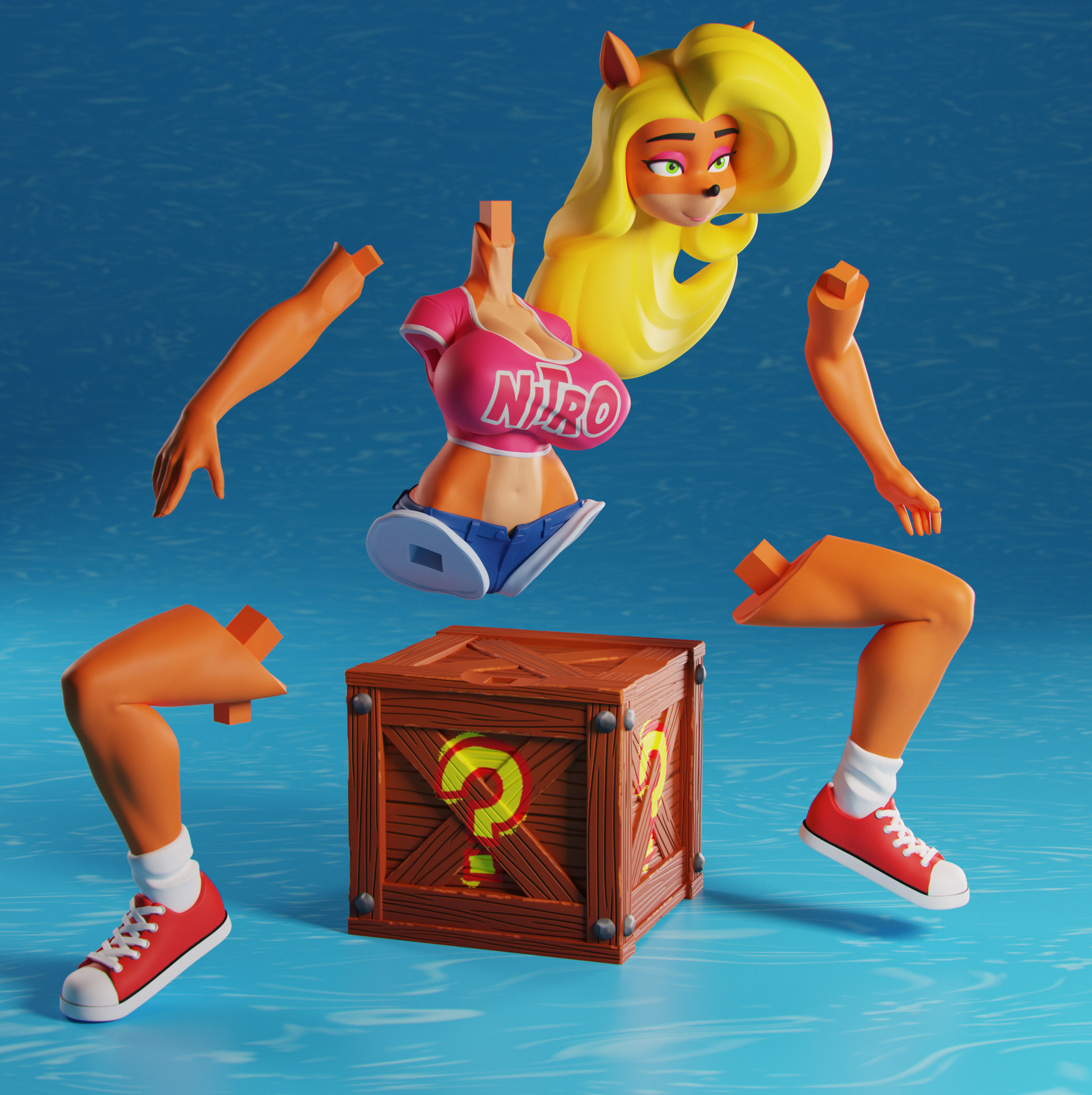 Tawna Bandicoot Figure Includes Extra Crate 3D print model_8