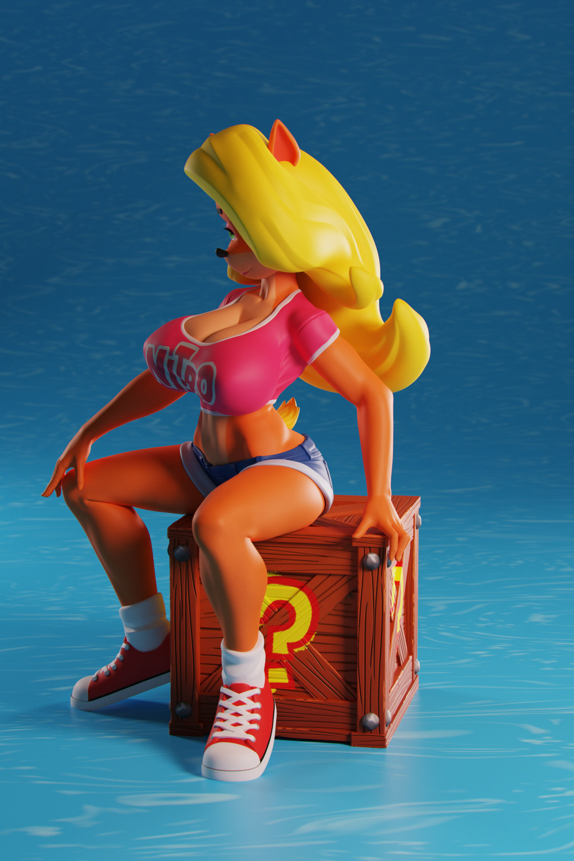 Tawna Bandicoot Figure Includes Extra Crate 3D print model_6