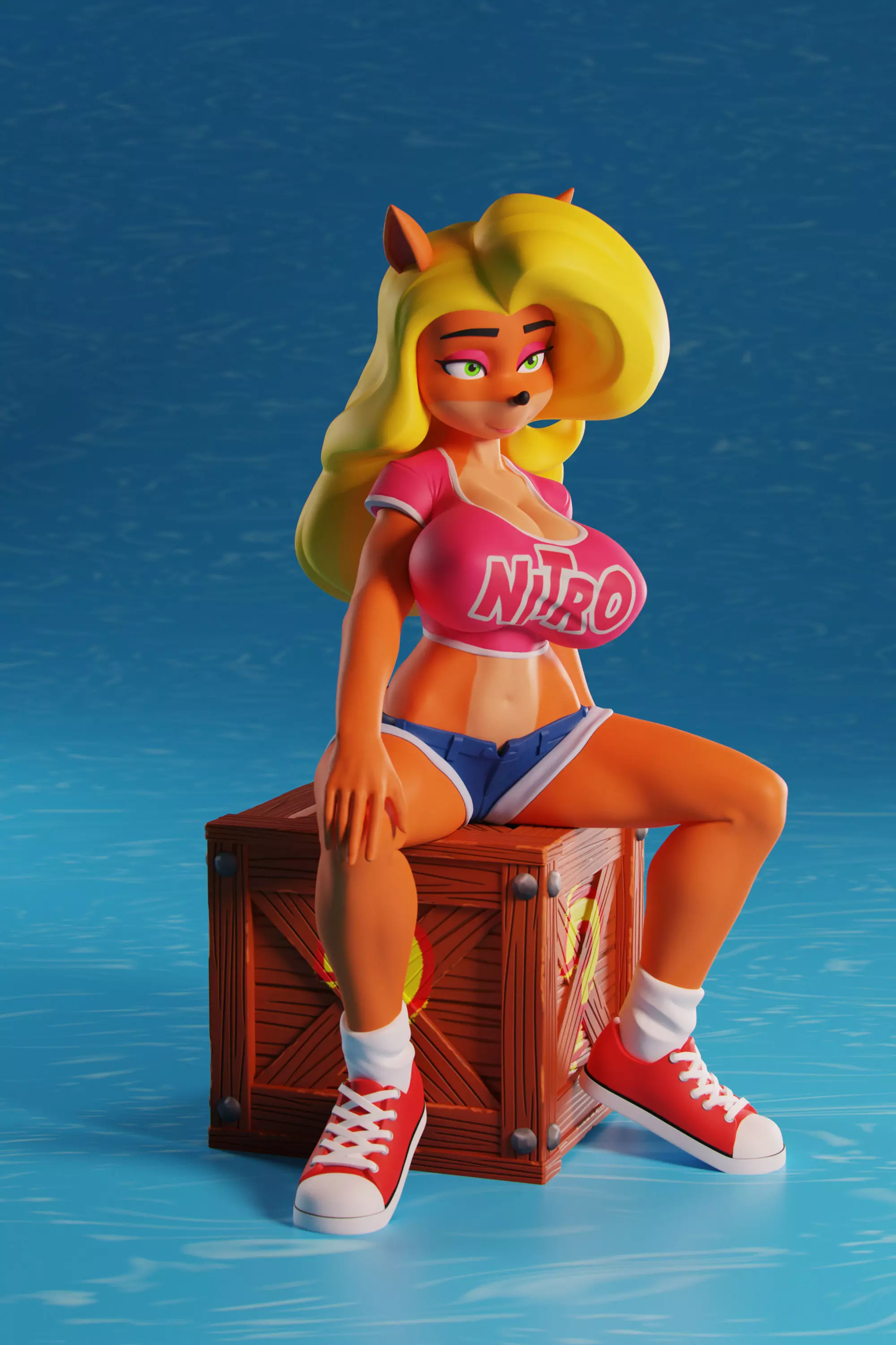 Tawna Bandicoot Figure Includes Extra Crate 3D print model_0