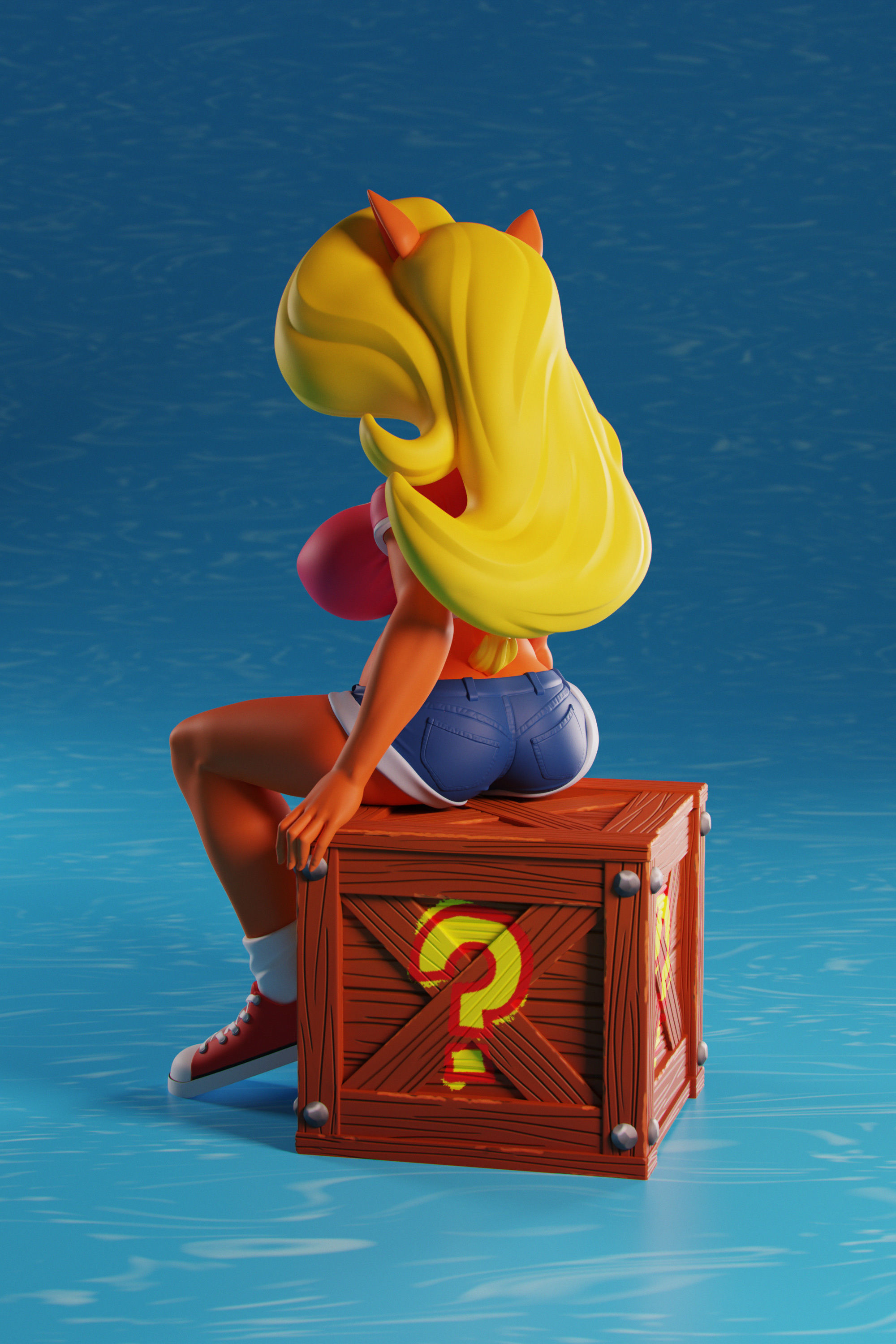 Tawna Bandicoot Figure Includes Extra Crate 3D print model_4